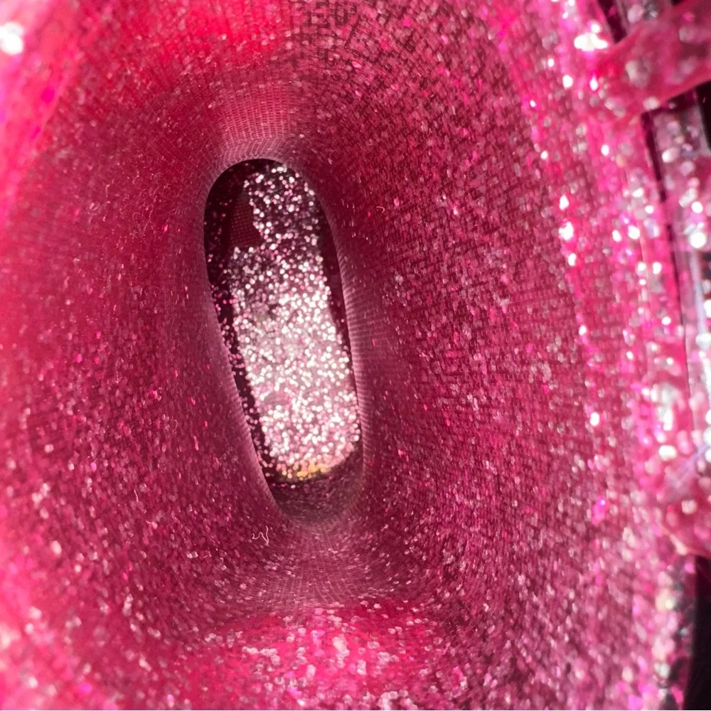Glittery Pink Kids Rain Boots